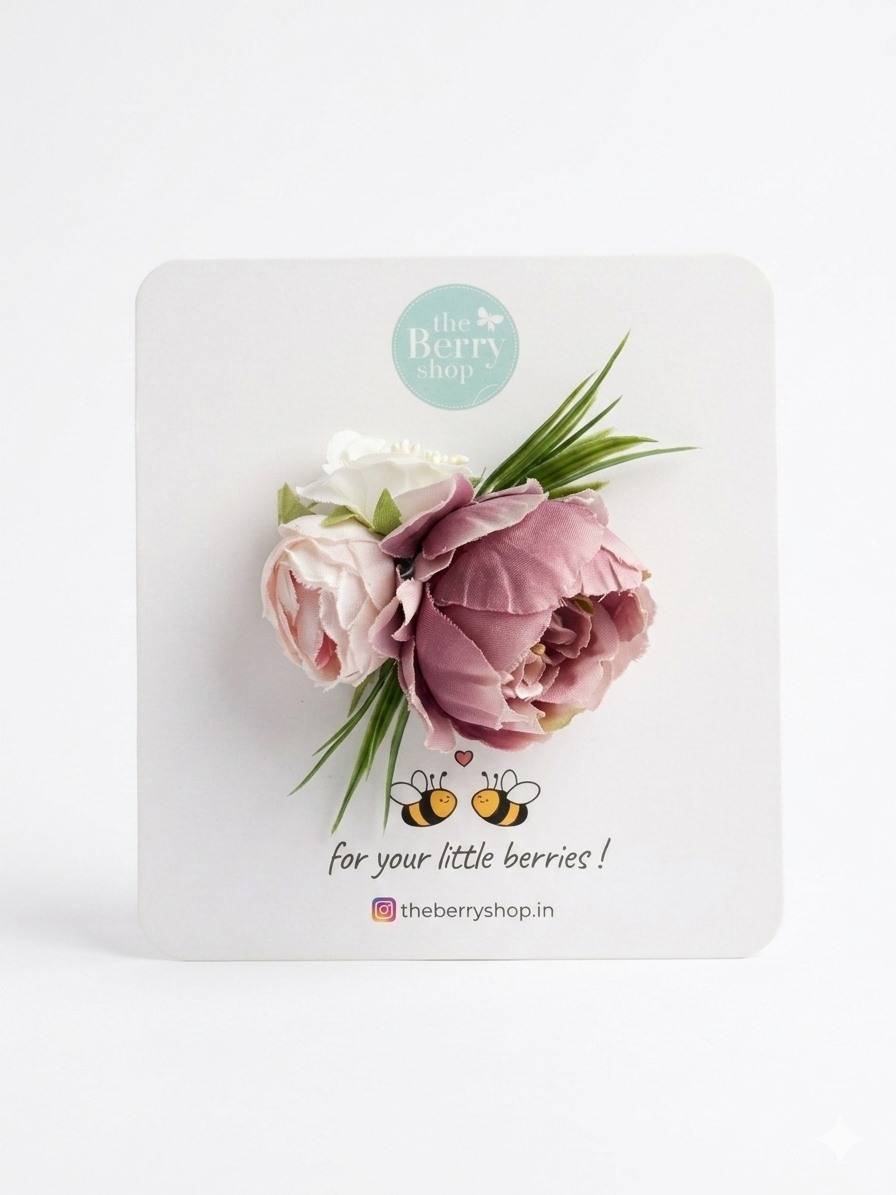 Blush Peony flower headband