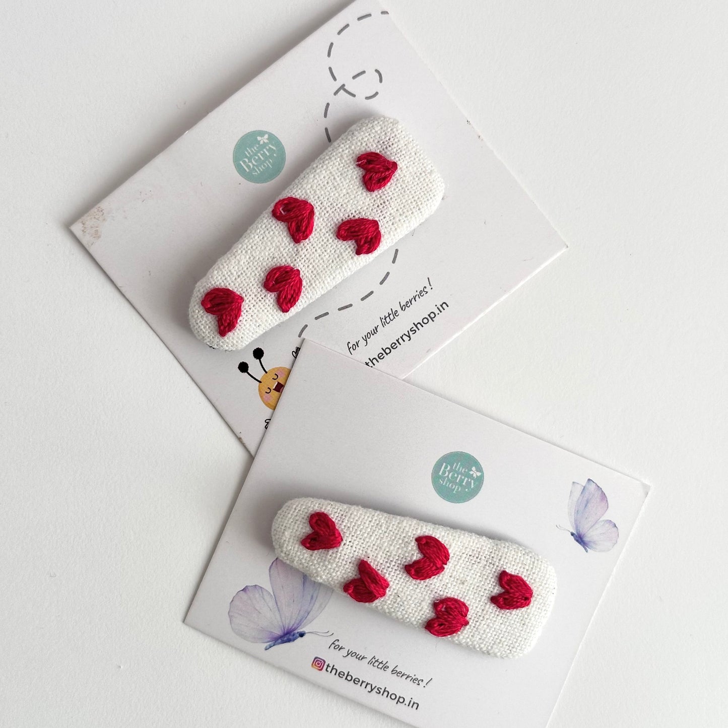 Little hearts - Regular snap clip