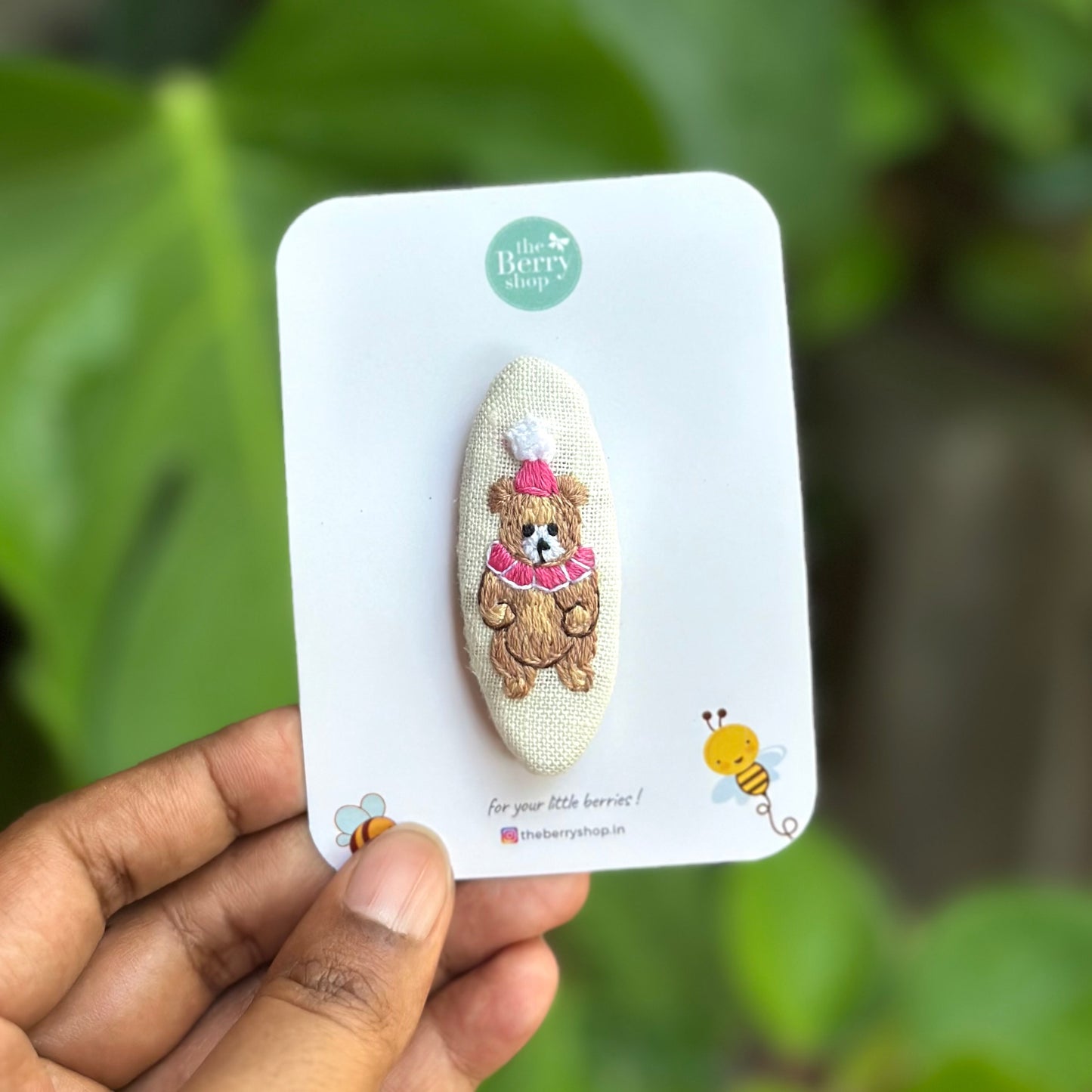 Bday Bear- limited edition snap clip