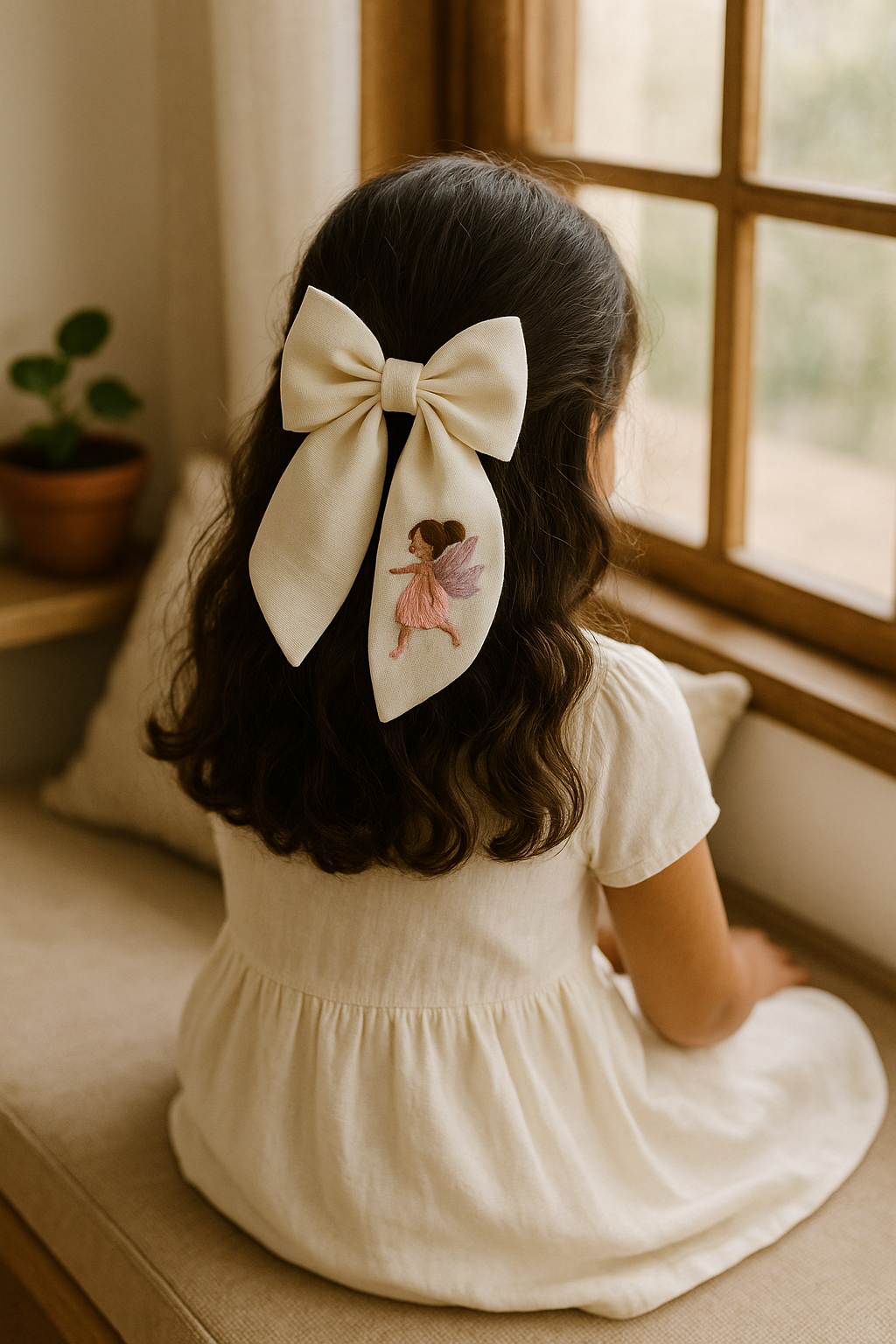 Whimsical fairy girl - sailor bow