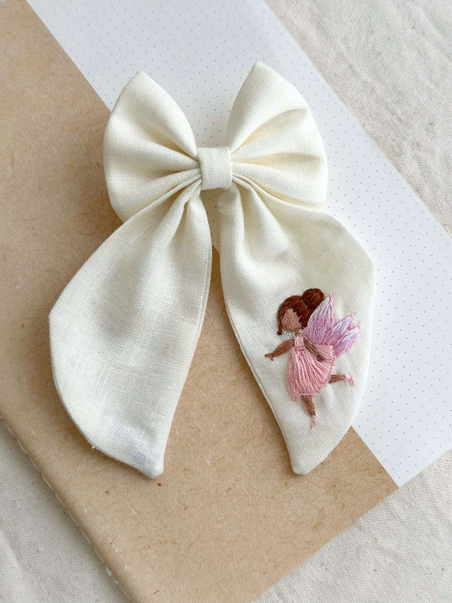 Whimsical fairy girl - sailor bow