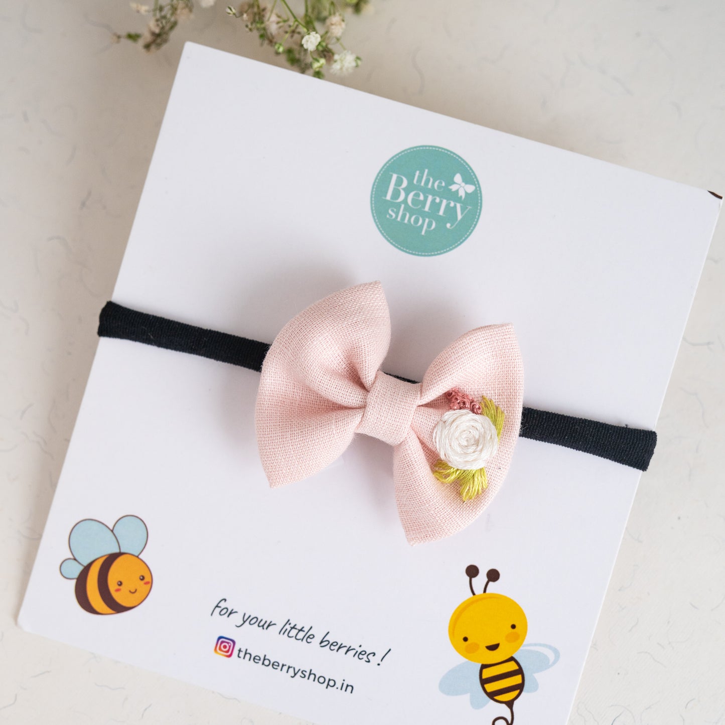 Blush Pink Small Bow - Bloom