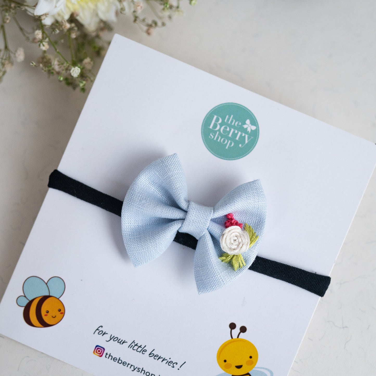 Ice Blue Small Bow - Bloom