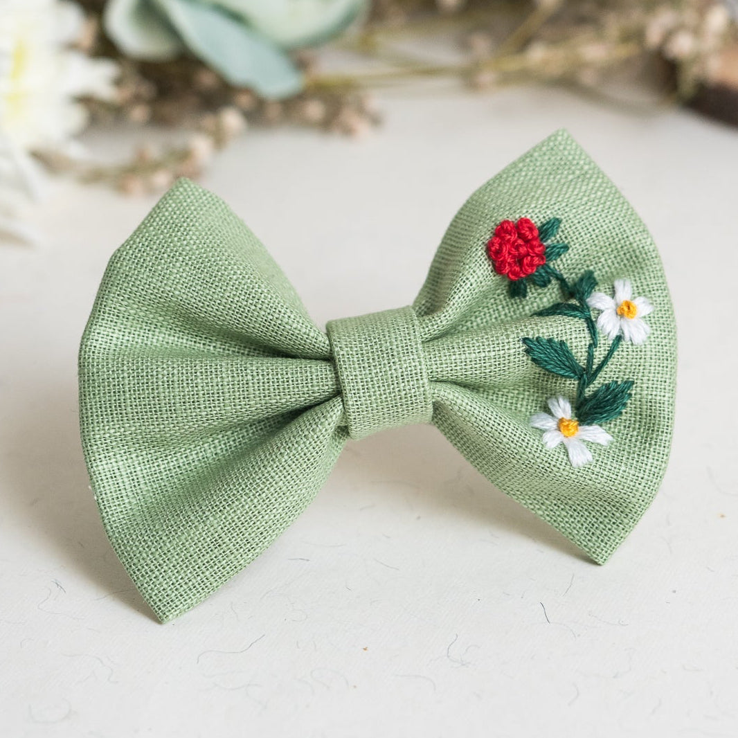 Light Forest Green Medium Bow - Bloom
