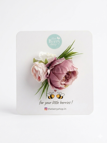 Blush Peony flower headband
