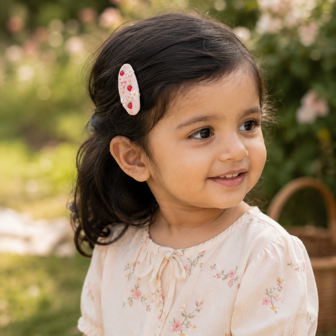 Berry Blossom oval Snap Clip