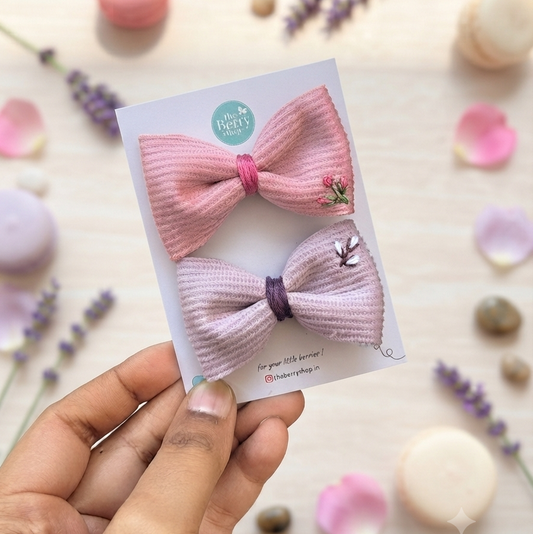 Soft Duo - suede bow combo (2 bows)