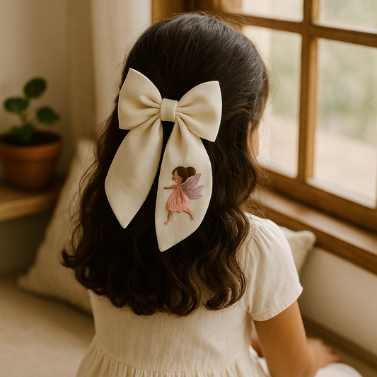Whimsical fairy girl - sailor bow