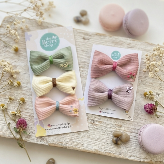 The Full Palette -suede bow combo (5 bows)