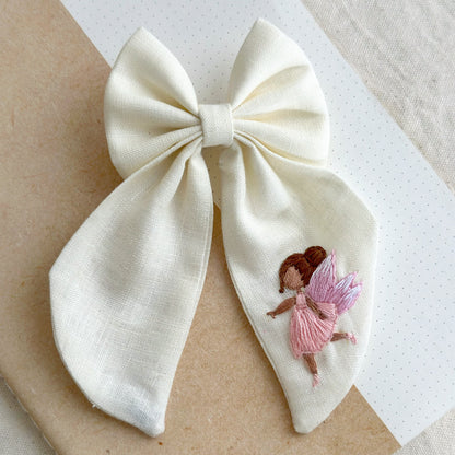 Whimsical fairy girl - sailor bow