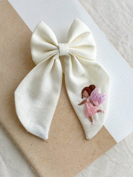 Whimsical fairy girl - sailor bow