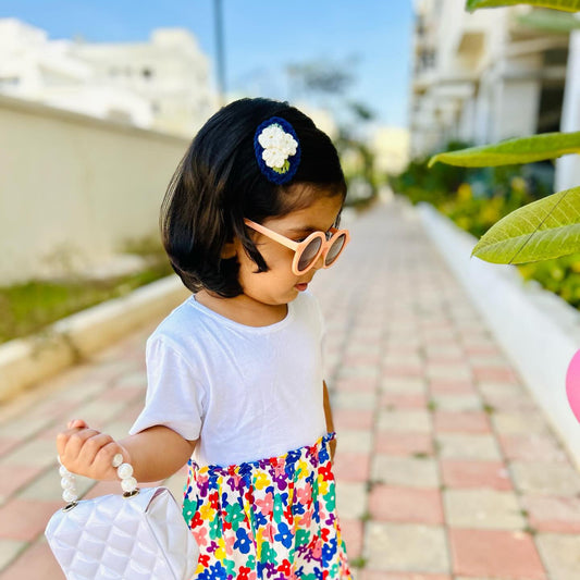 Petite Floral Snap Clip