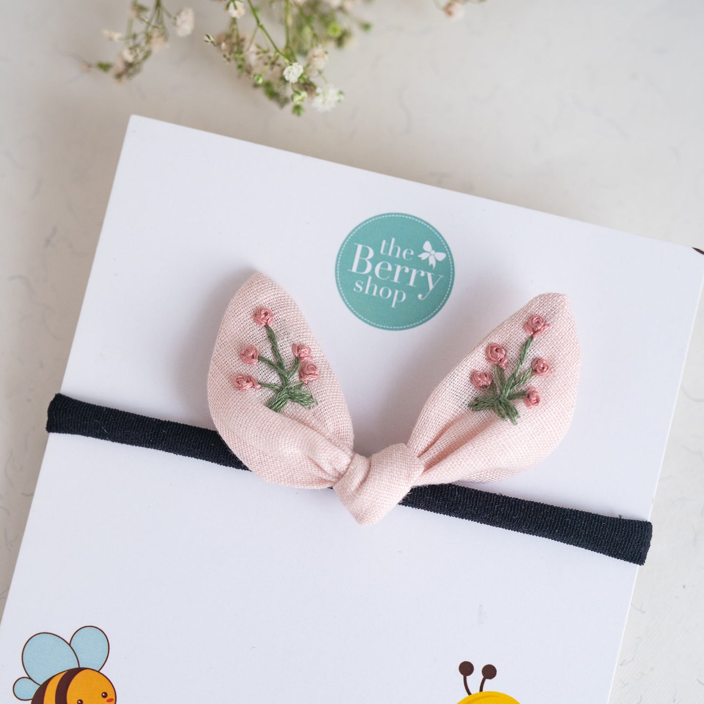 Blush Pink Bunny Ear Bow - Bloom