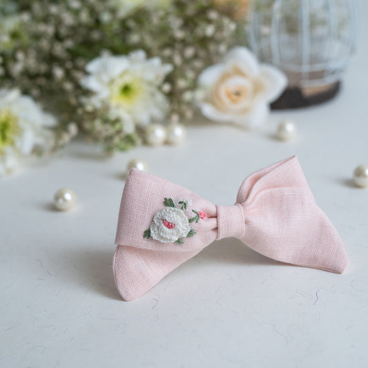 Blush Pink Handtied Bow – Bloom