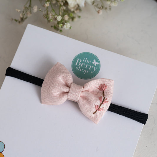 Blush Pink Mini Bow -Bloom