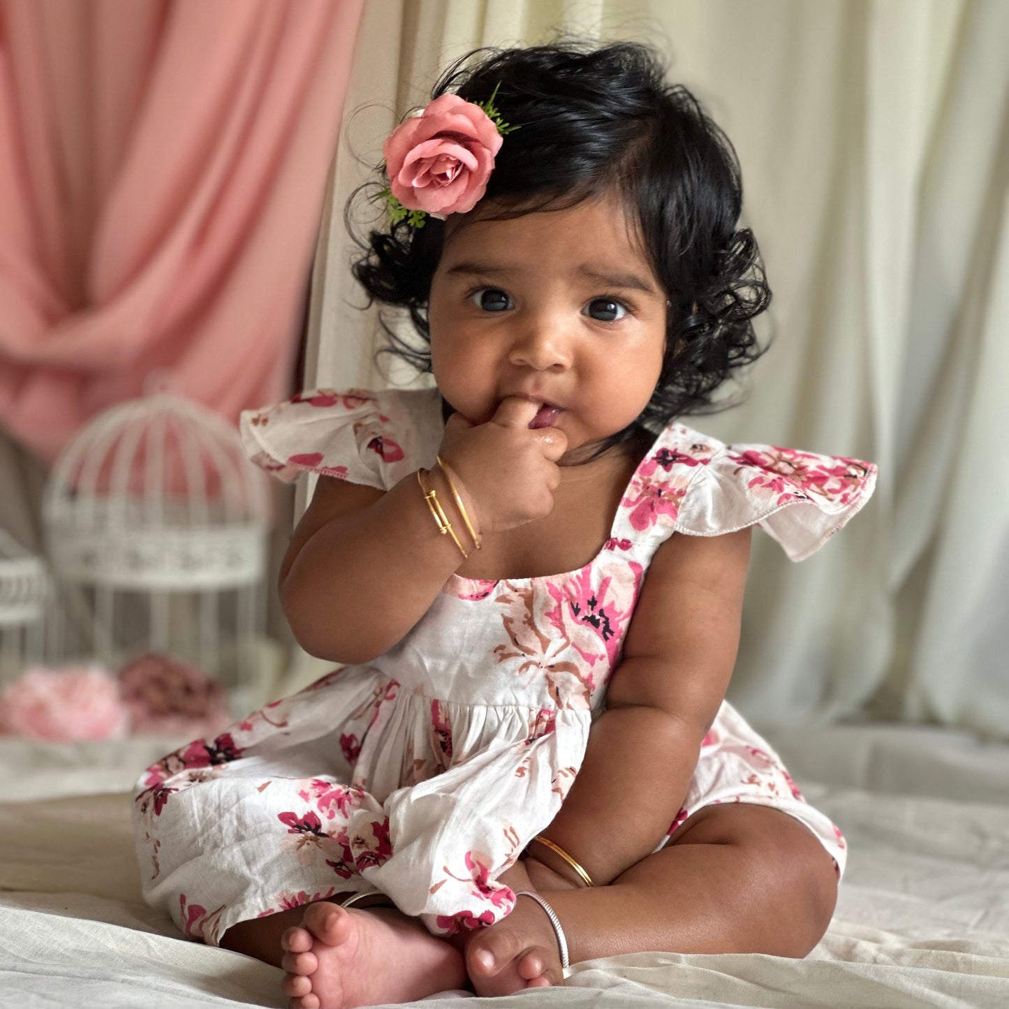 Rosé Meadow flower Headband