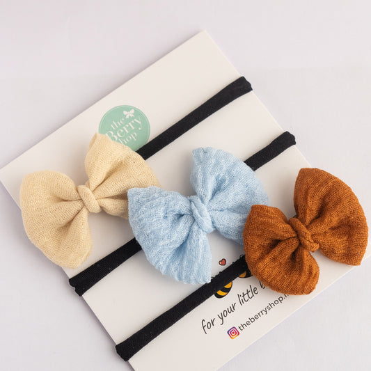 Earth and Sky Elegance Bow Set - Snuggles