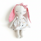 Handmade bunny doll with removable dresses. Soft fabric toy, safe for kids, perfect toddler gift & keepsake for birthdays. Gift ideas for children. cloth doll for children.
