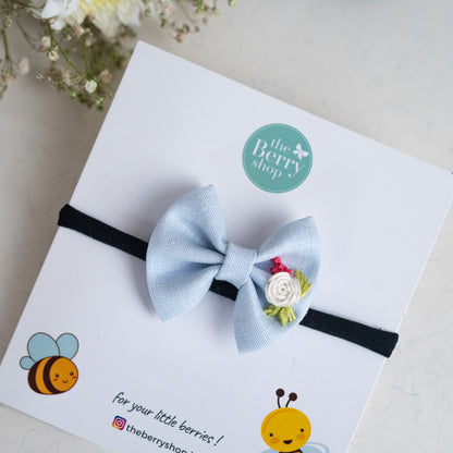 Ice Blue Small Bow - Bloom