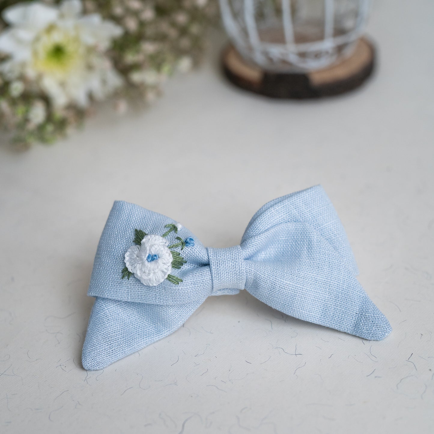 Ice Blue Handtied Bow – Bloom