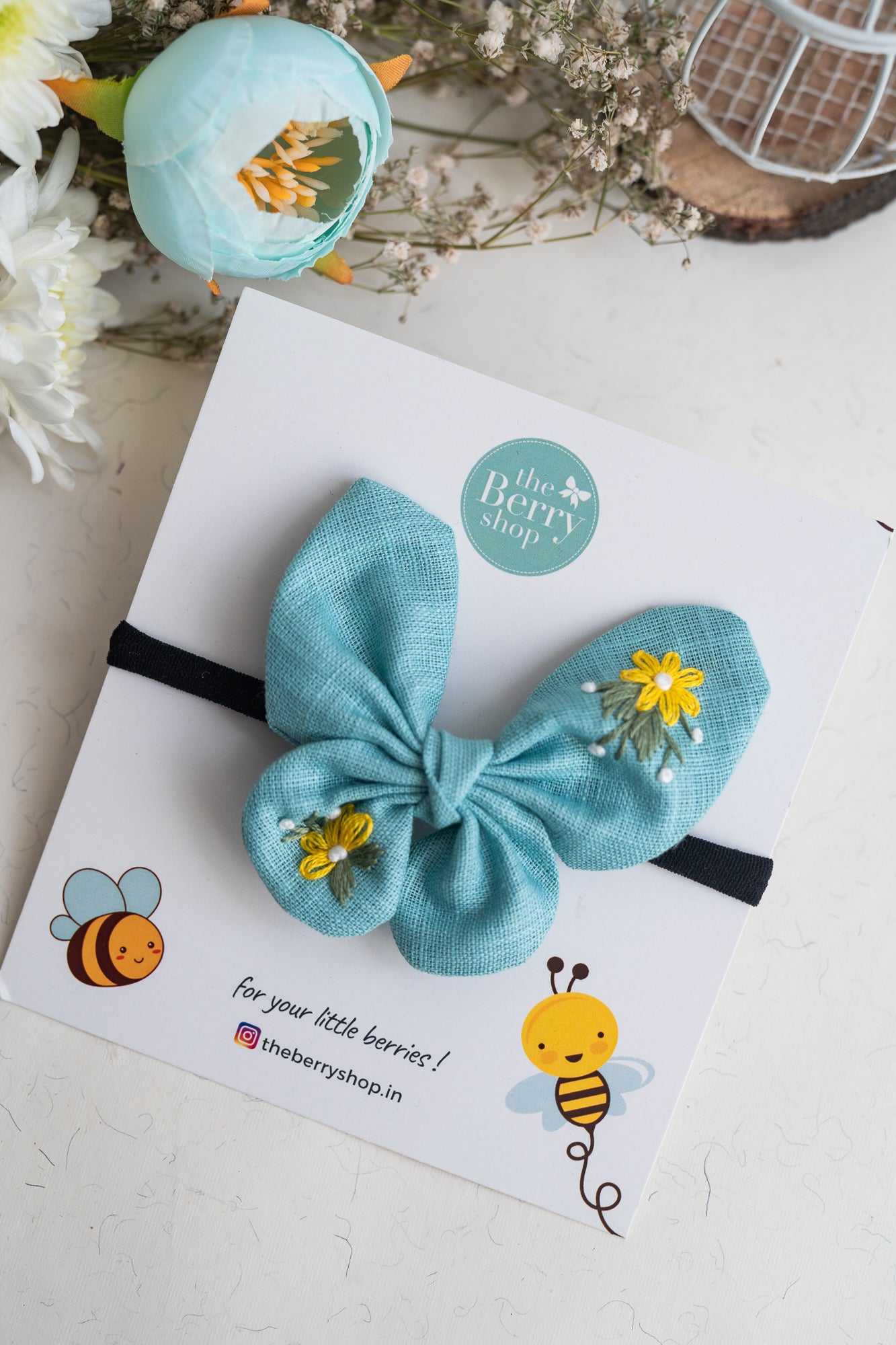 Iris Blue Butterfly Bow – Bloom