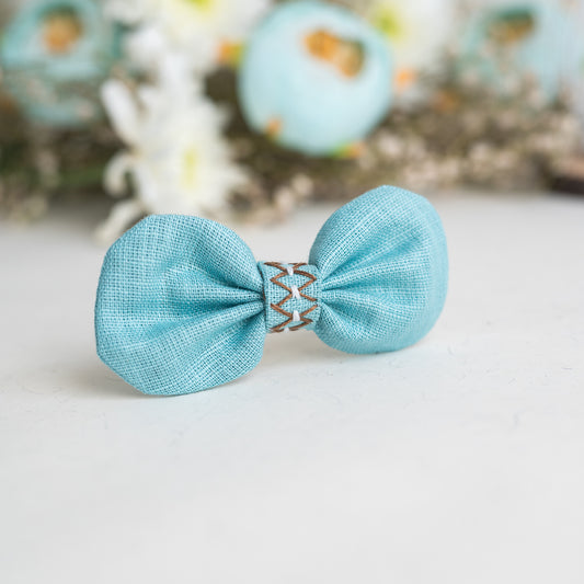 Iris Blue Classic Bow - Bloom