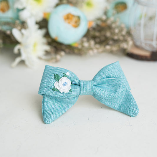 Iris Blue Handtied Bow – Bloom