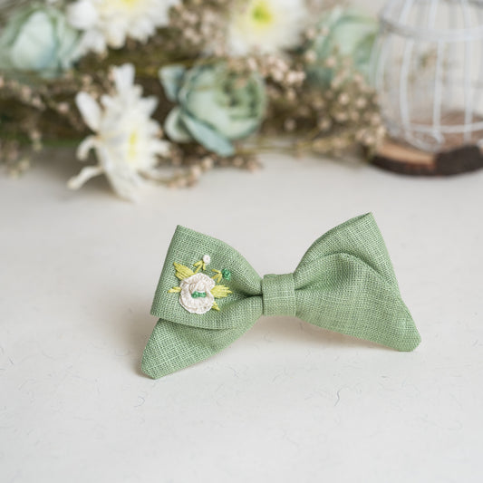 Light Forest Green Handtied Bow – Bloom