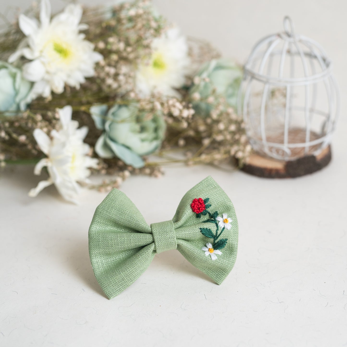 Light Forest Green Medium Bow - Bloom