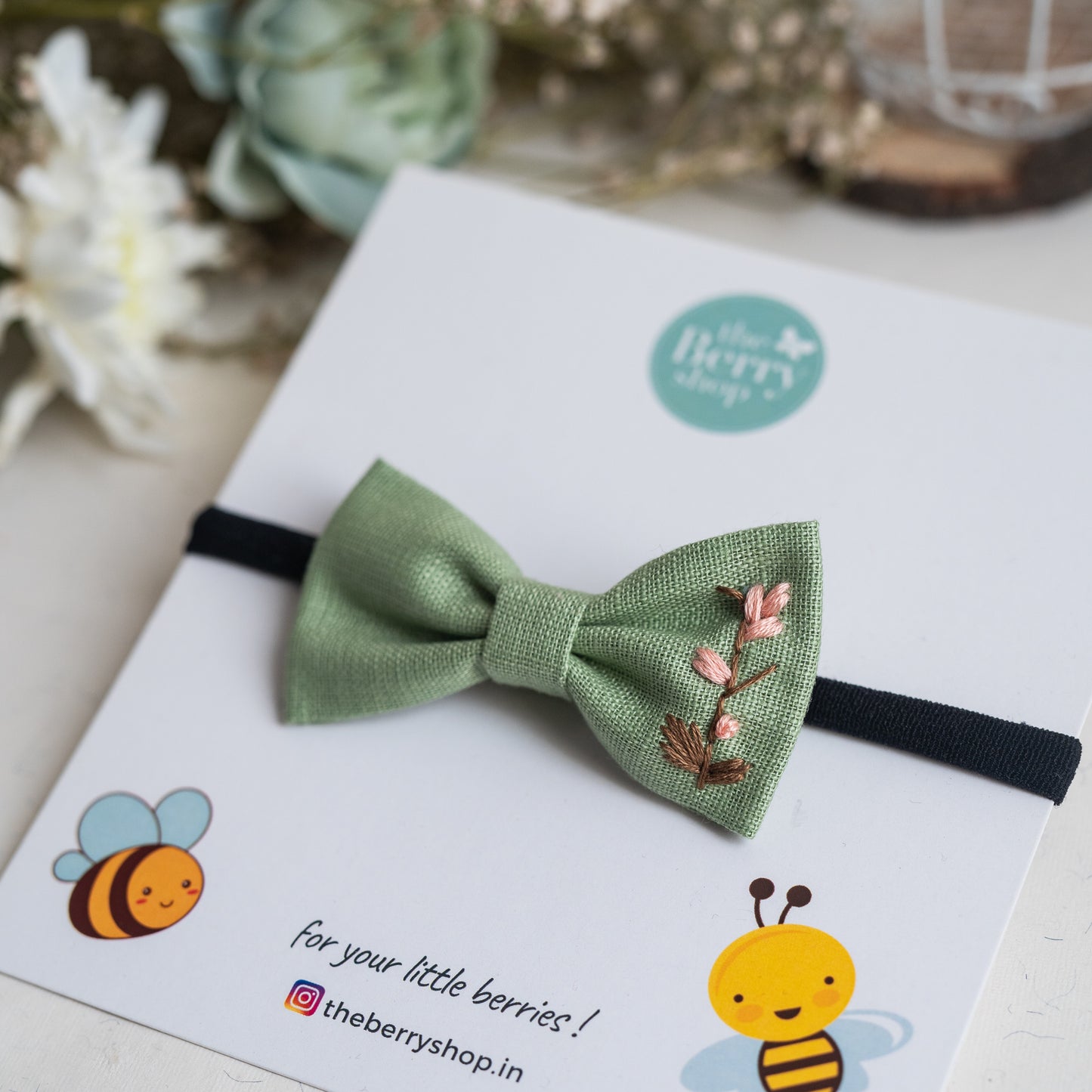 Light Forest Green Mini Bow - Bloom