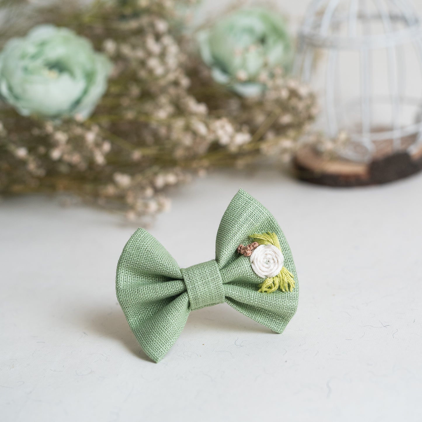 Light Forest Green Small Bow - Bloom