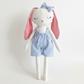 Handmade bunny doll with removable dresses. Soft fabric toy, safe for kids, perfect toddler gift & keepsake for birthdays. Gift ideas for children. cloth doll for children.
