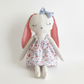 Handmade bunny doll with removable dresses. Soft fabric toy, safe for kids, perfect toddler gift & keepsake for birthdays. Gift ideas for children. cloth doll for children.