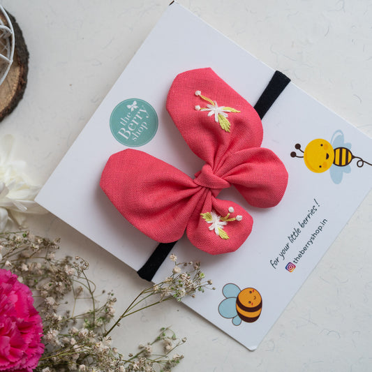 Melon Pink Butterfly Bow – Bloom