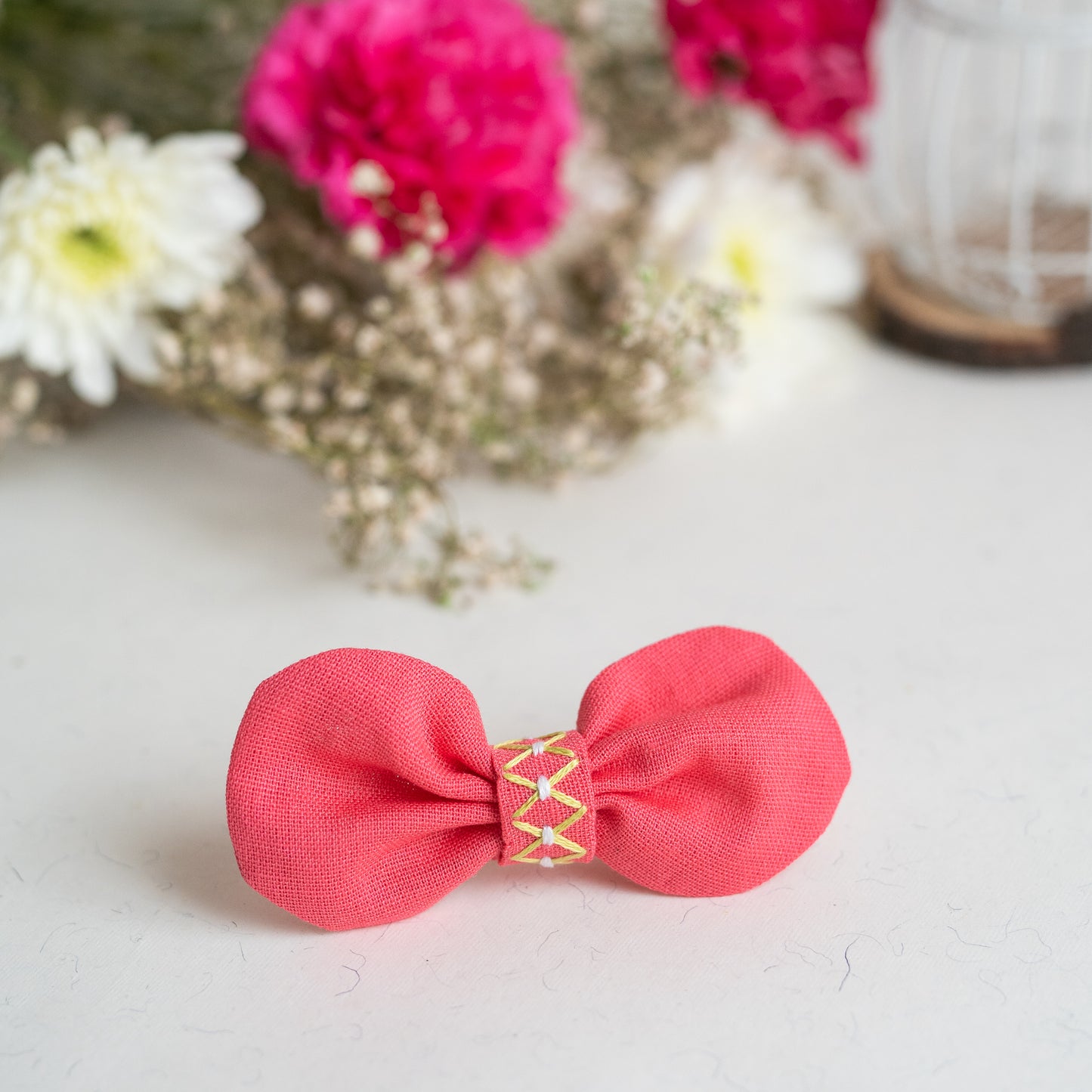 Melon Pink Classic Bow - Bloom