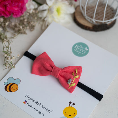 Melon Pink Mini Bow - Bloom