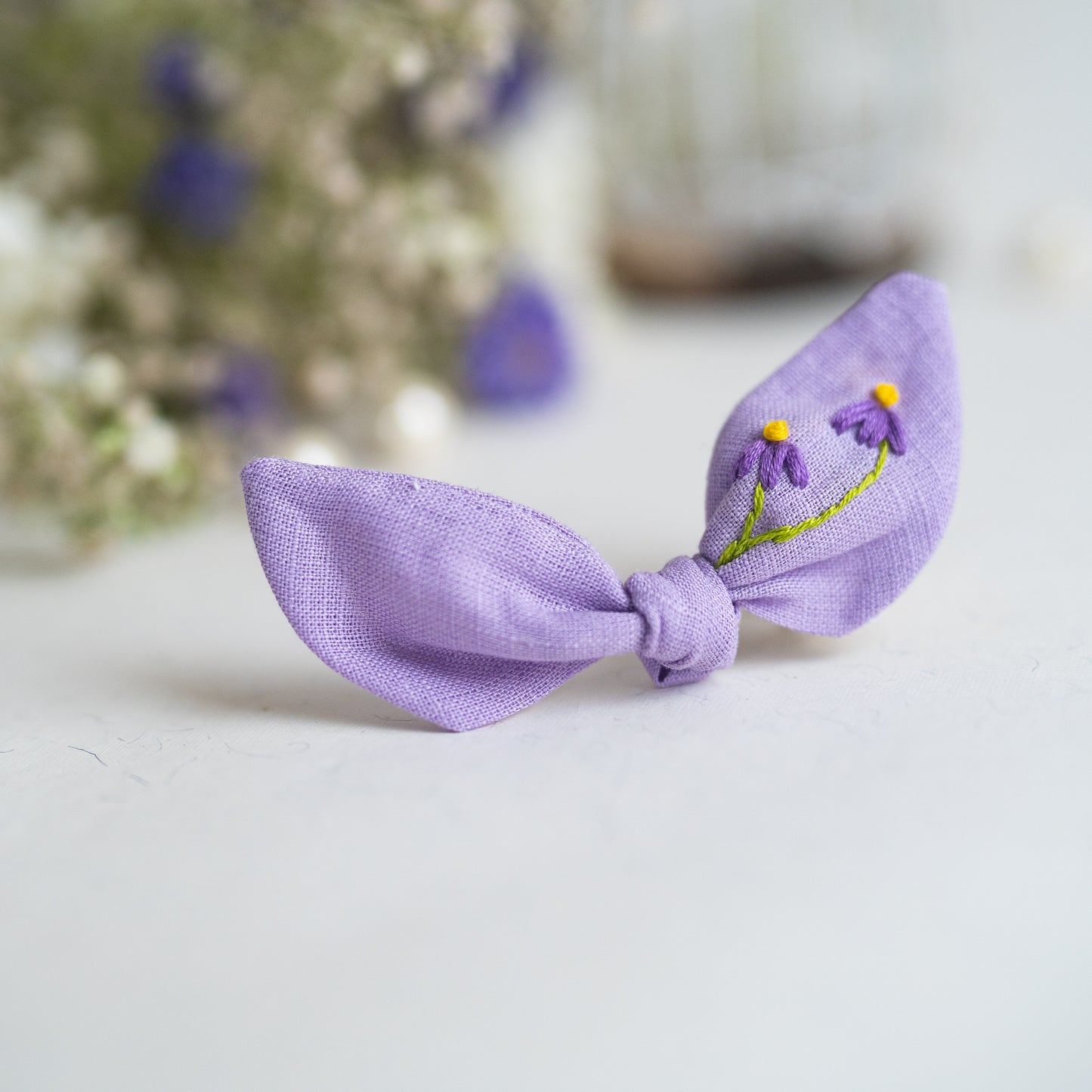 Misty Lavender Bunny Ear Bow - Bloom