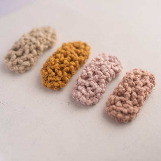 Boho Crochet Snap Clips