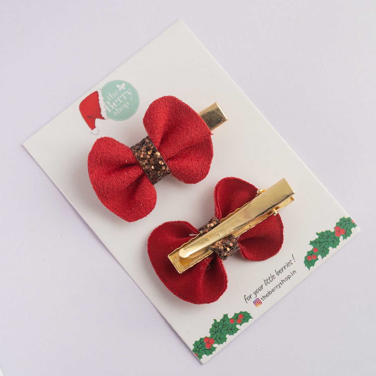 Christmas Glitters Micro Bow pin