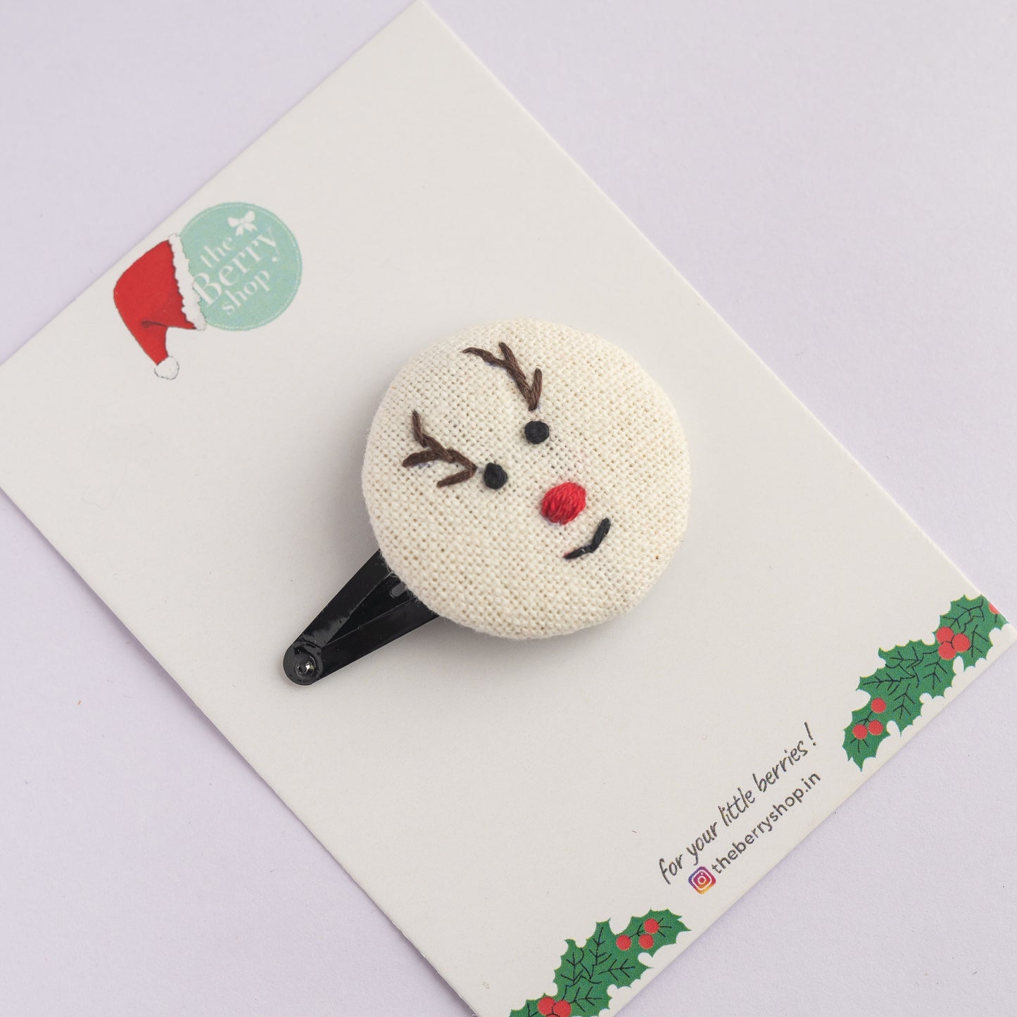 Rudolph the red-nosed Round Snap Clip