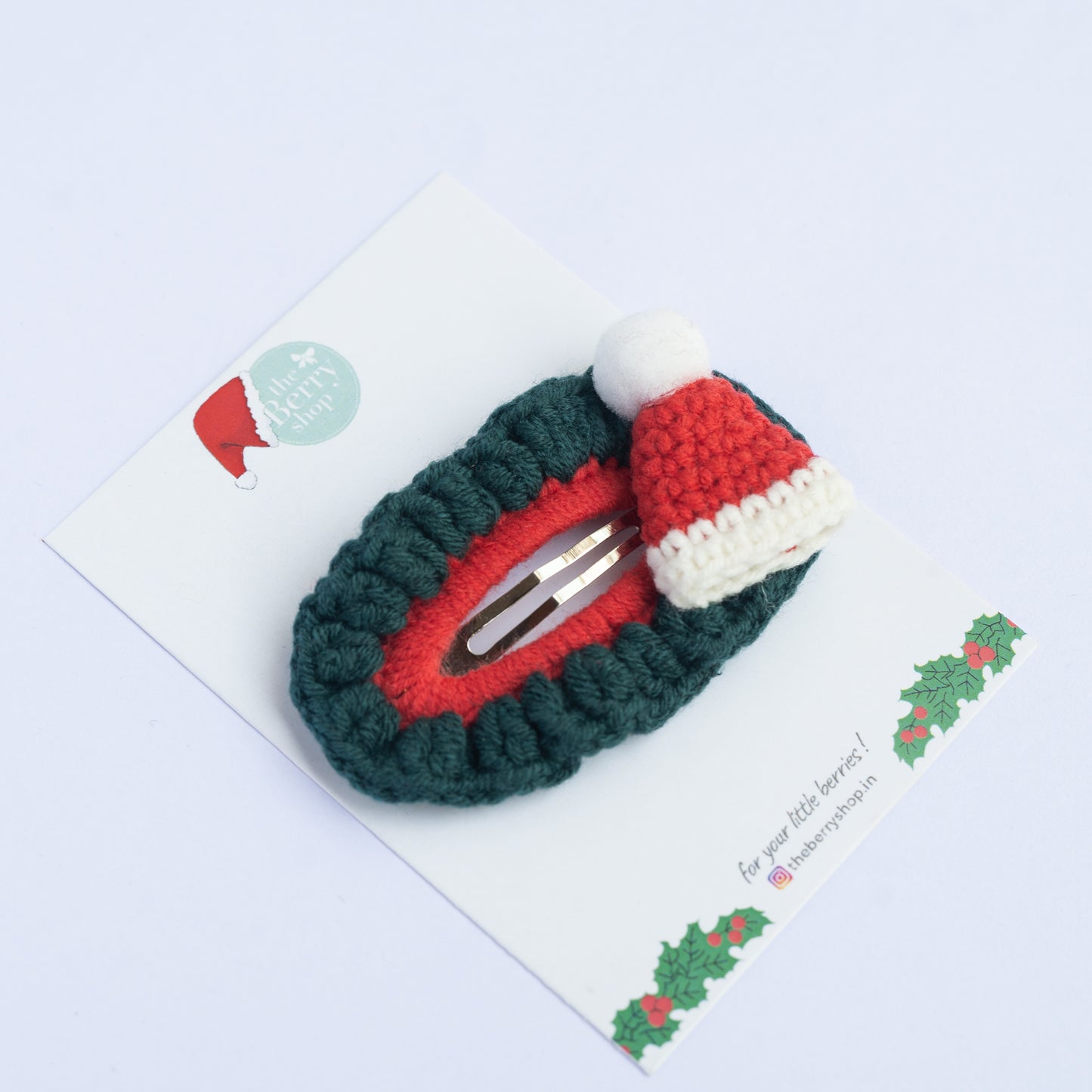 Santa’s Hat Crochet Clip