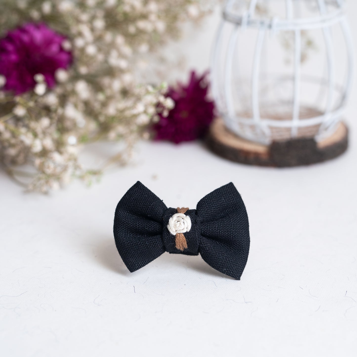 Warm Black Extra Small Bow - Bloom