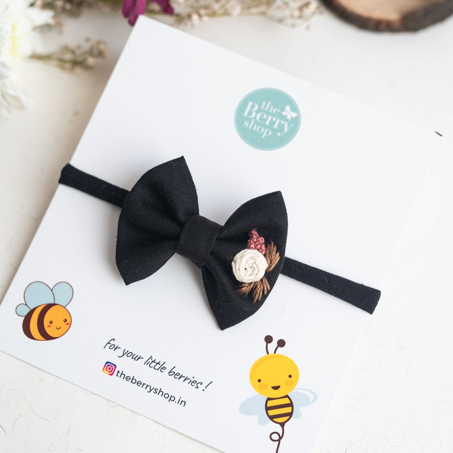 Warm Black Small Bow - Bloom